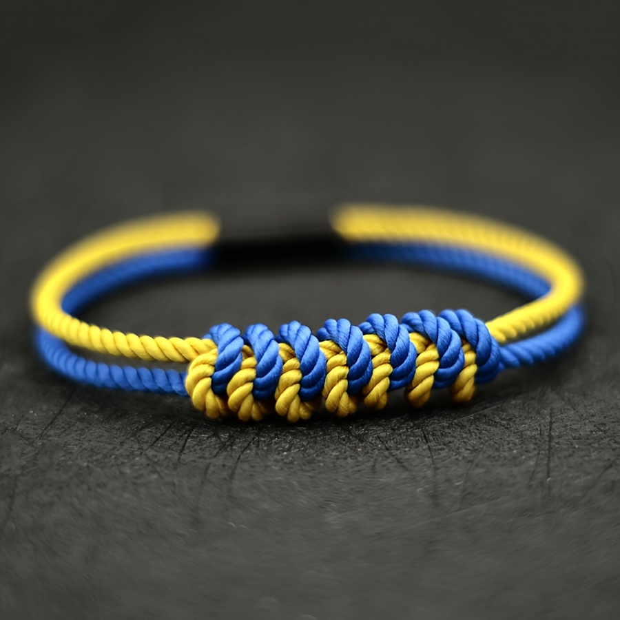 Two-Tone Dragon-Patterned Braided Bracelet for Casual Wear